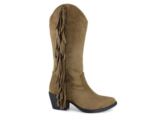 Women's Unionbay Darcy Western Boots in Dark Tan color