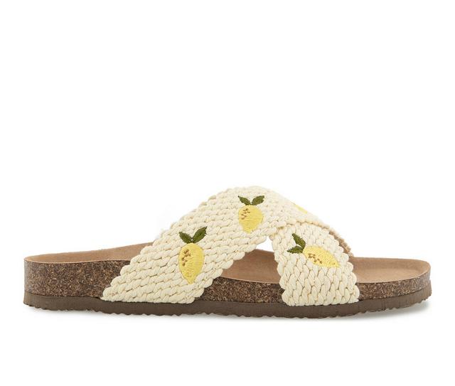 Women's Unionbay Maryam Footbed Sandals in Lemon color