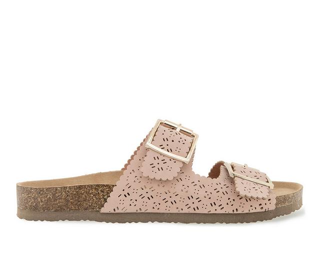 Women's Unionbay Milano Footbed Sandals in Blush color