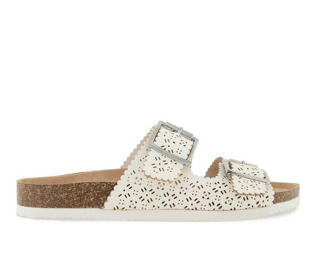 Women's Unionbay Milano Footbed Sandals in White color