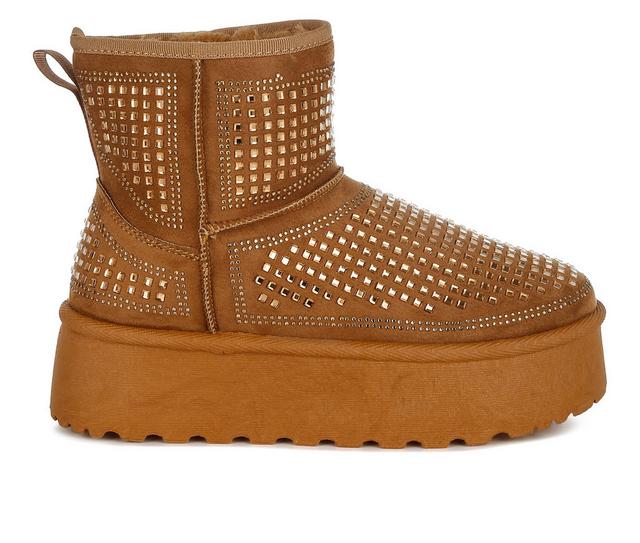 Women's London Rag Xoras Winter Boots in Tan color