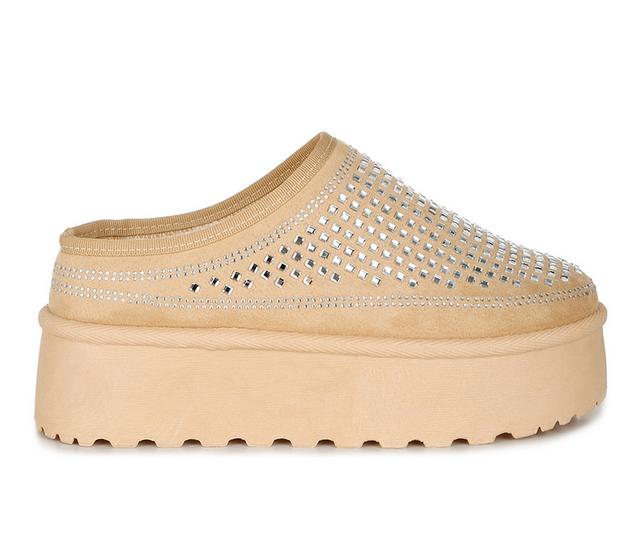 Women's London Rag Kickles Paltform Clogs in Beige color