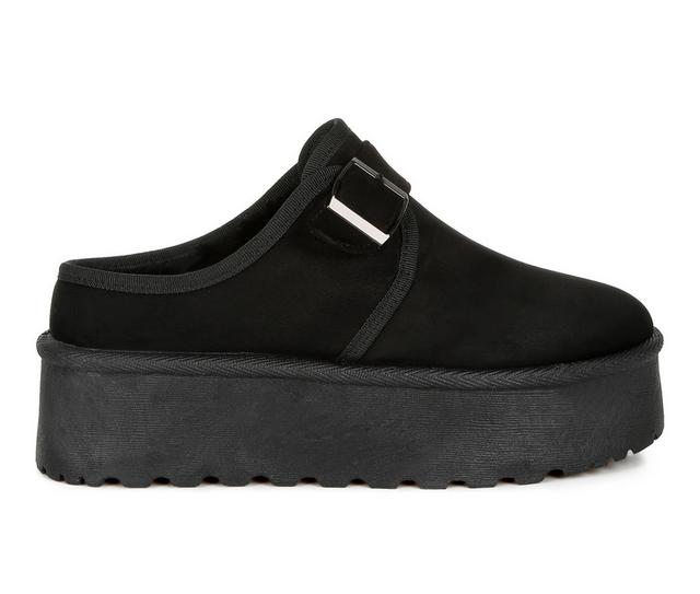 Women's London Rag Mayfield Platform Clogs in Black color