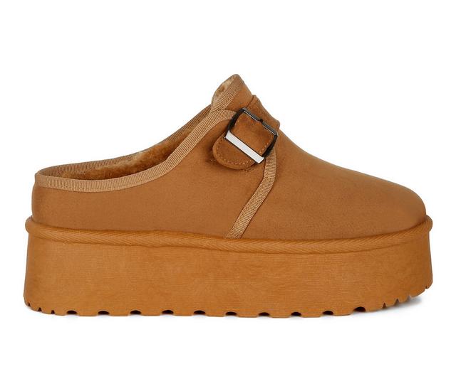 Women's London Rag Mayfield Platform Clogs in Tan color