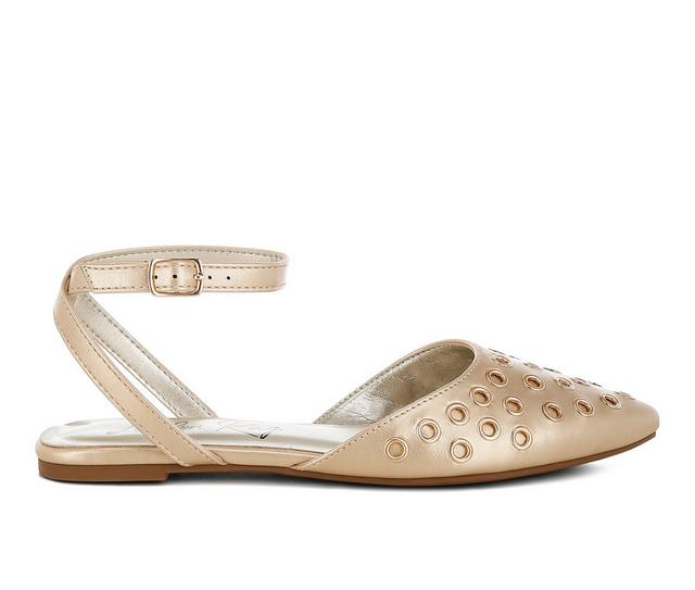 Women's London Rag Chalcis Flat Sandals in Gold color