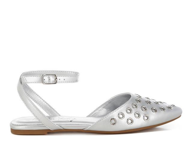 Women's London Rag Chalcis Flat Sandals in Silver color