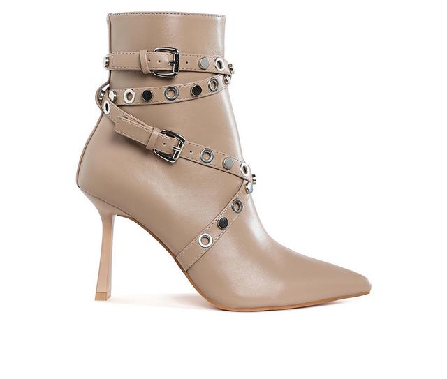 Women's London Rag Jaunts Heeled Boots in Beige color