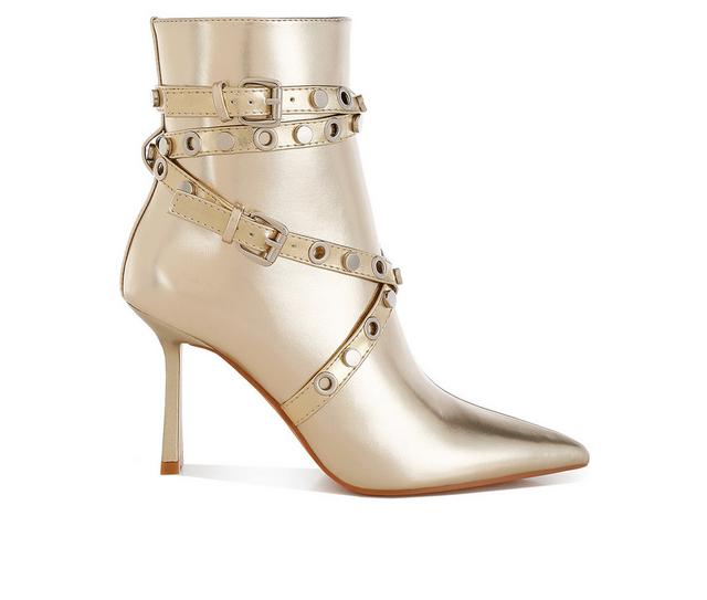 Women's London Rag Jaunts Heeled Boots in Gold color