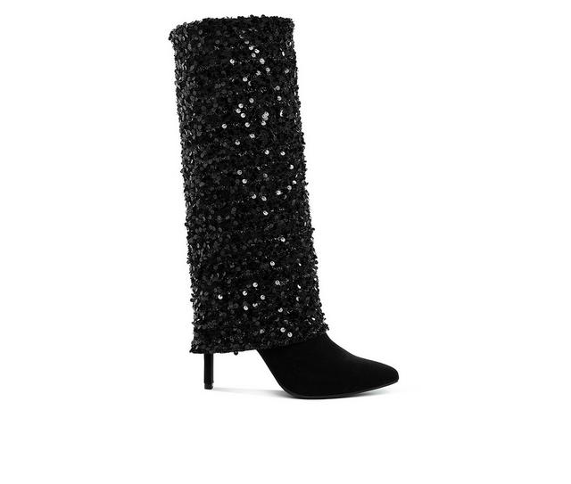 Women's London Rag Sin City Knee High Boots in Black color