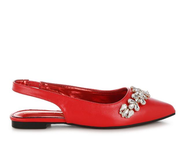 Women's London Rag Adhara Flats in Red color
