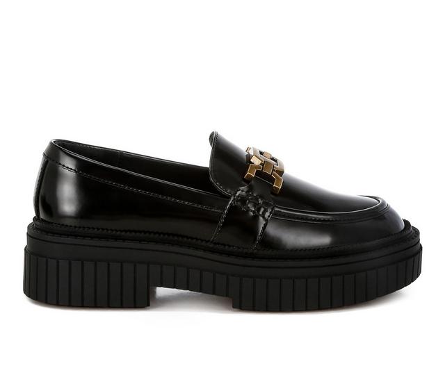 Women's London Rag Grosbeak Platform Loafers in Black color