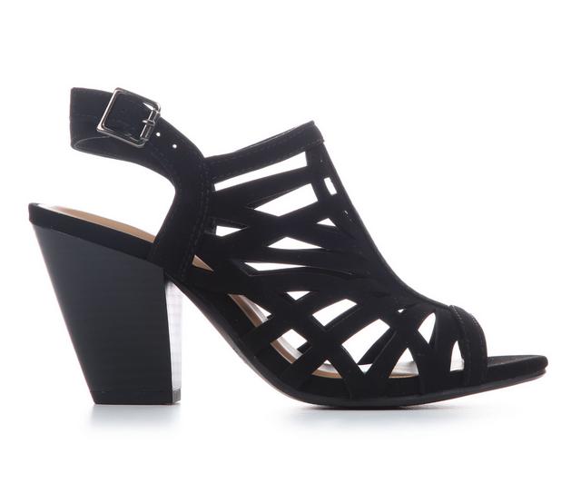 Women's Soda Carissa Dress Sandals in Black Nub color