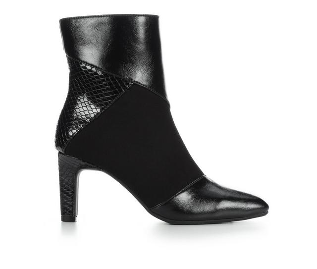 Christina Royale Brendel Patchwork Booties in Black Patchwork color