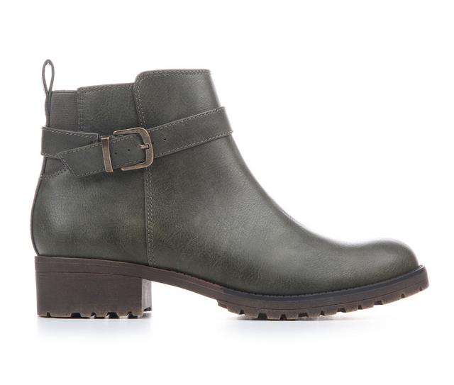 Women's Sugar Camelia Booties in Olive color