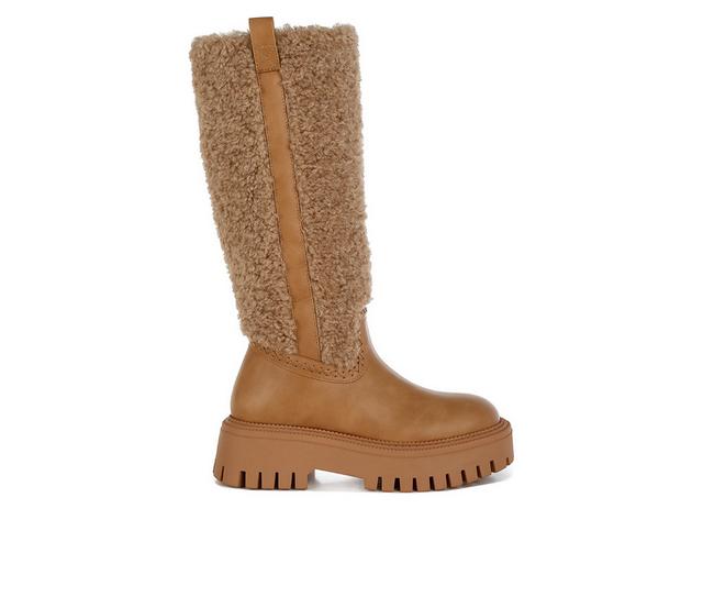 Women's London Rag Lapland Knee High Boots in Beige color