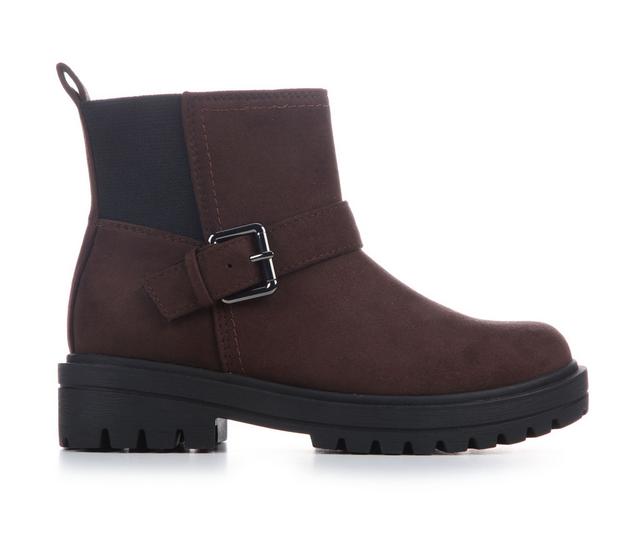 Women's Soda Leslie Booties in Ash Brown color