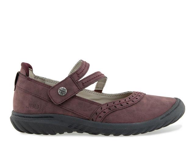 Women's JBU Adeline Mary Janes in Wine color