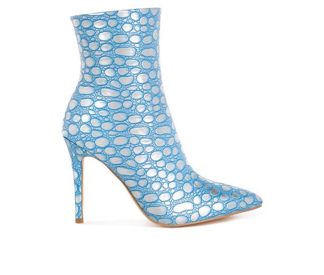 Women's London Rag Moolah Heeled Boots in Blue color
