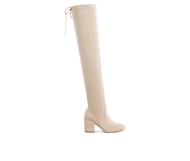 Women's London Rag Liama Knee High Boots in Beige color