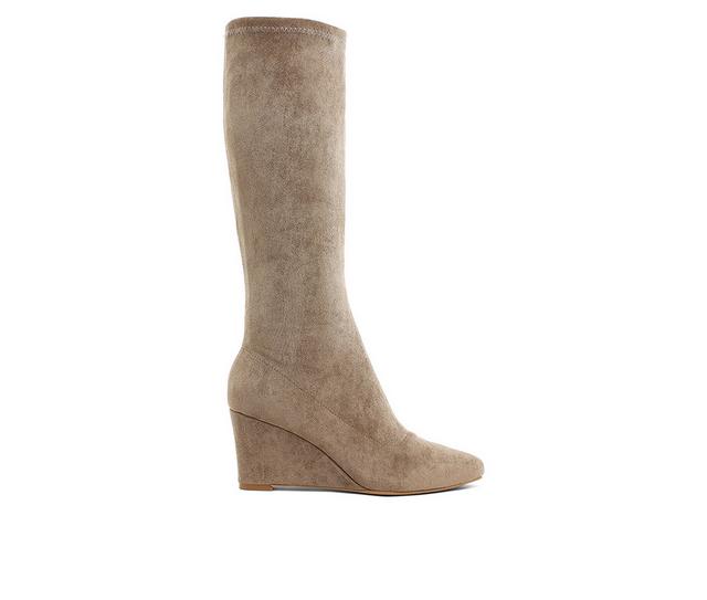 Women's London Rag Tulsha Knee High Boots in Taupe color