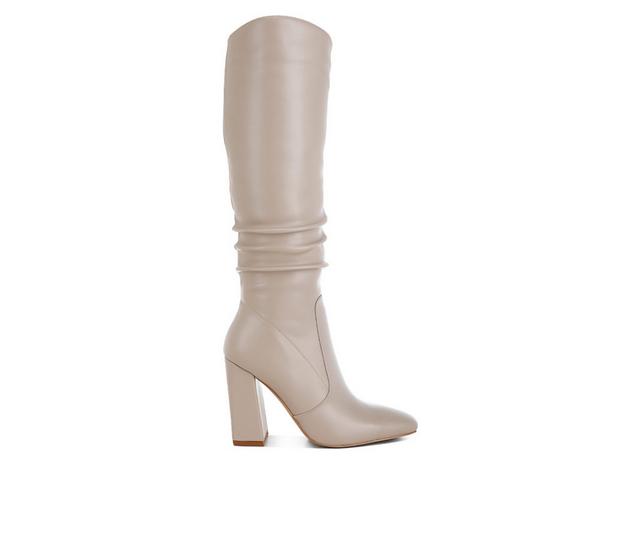 Women's London Rag Yanir Knee High Boots in Biege color