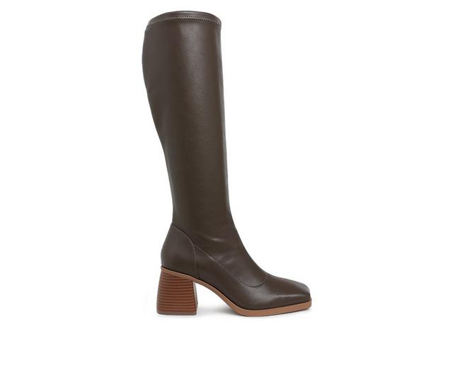 Women's London Rag Menomi Knee High Boots in Brown color