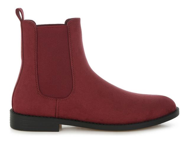 Women's London Rag Ayasa Chelsea Boots in Burgundy color