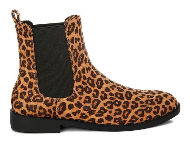 Women's London Rag Ayasa Chelsea Boots in Leopard color