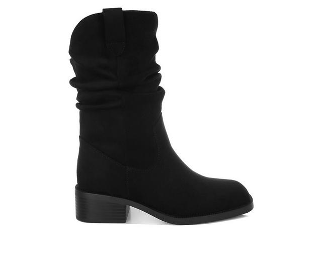 Women's London Rag Ottawa Western Boots in Black color