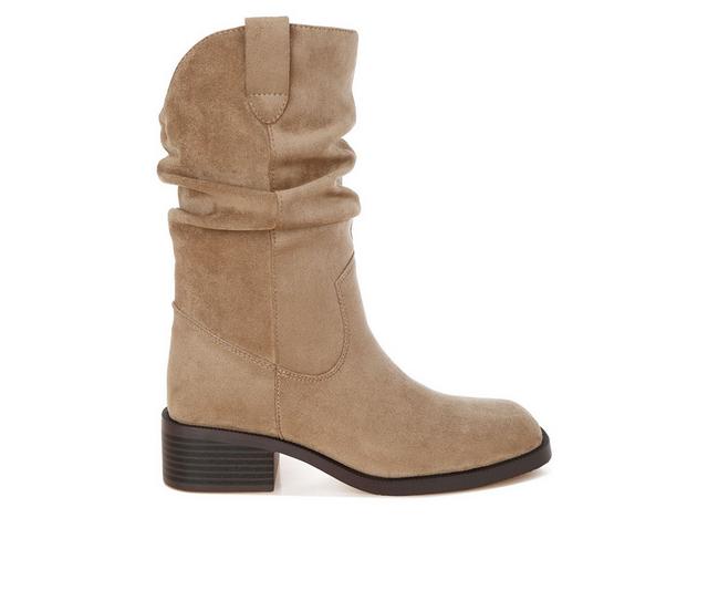 Women's London Rag Ottawa Western Boots in Taupe color