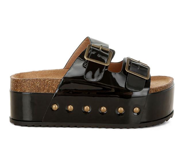 Women's London Rag Merton Footbed Sandals in Black color