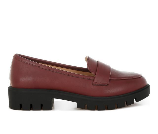 Women's London Rag Peridot Loafers in Burgundy color