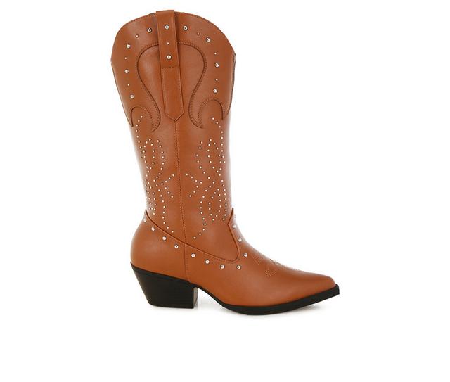 Women's London Rag Dockery Western Boots in Tan color