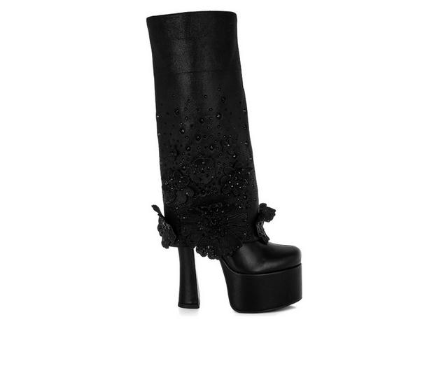 Women's London Rag Sundra Knee High Boots in Black color