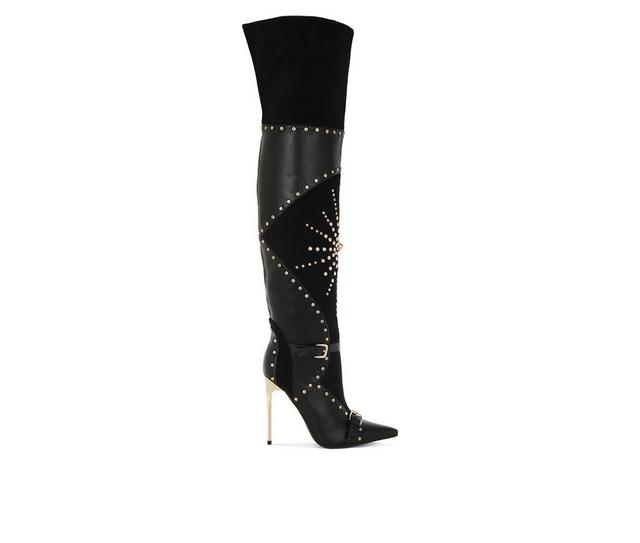 Women's London Rag Medira Knee High Boots in Black color