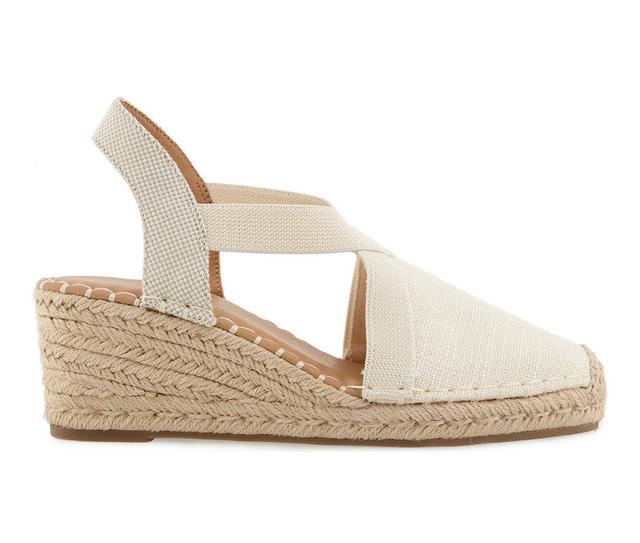 Women's KENSIE Davina Wedges in Off White color