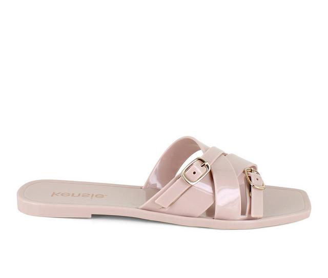 Women's KENSIE Jellie Slides Sandals in Rose color