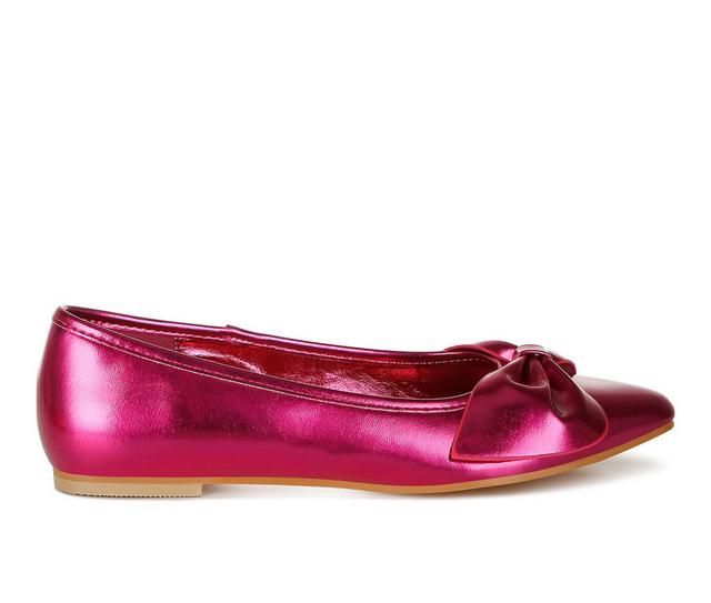 Women's Rag & Co Bromelia Flats in Fuchsia color