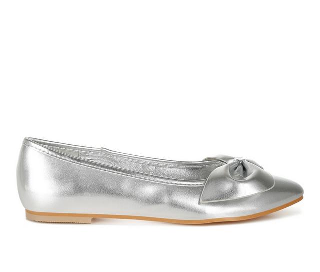 Women's Rag & Co Bromelia Flats in Silver color