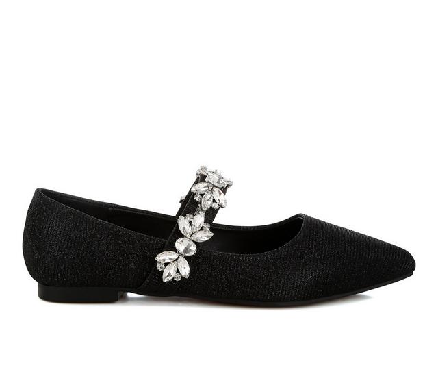 Women's Rag & Co Flavia Flats in Black color