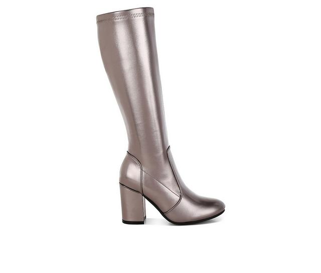 Women's Rag & Co Halara Knee High Boots in Pewter color