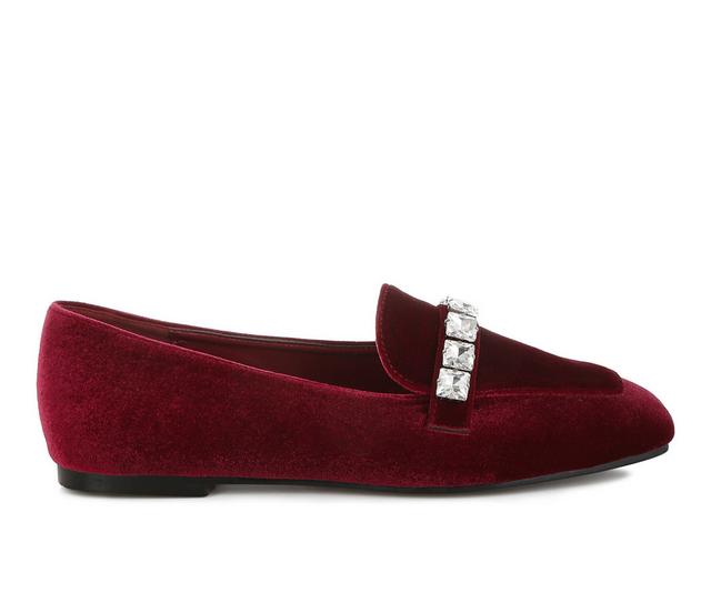 Women's Rag & Co Kyari Loafers in Dark Red color