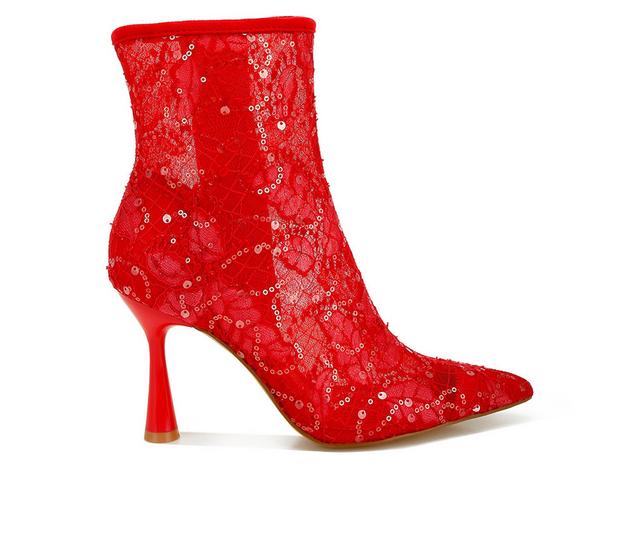 Women's Rag & Co Samia Booties in Red color