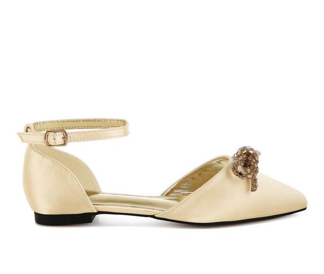 Women's Rag & Co Simina Flats in Gold color