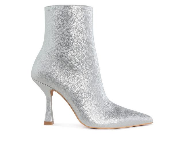 Women's Rag & Co Tentia Booties in Silver color
