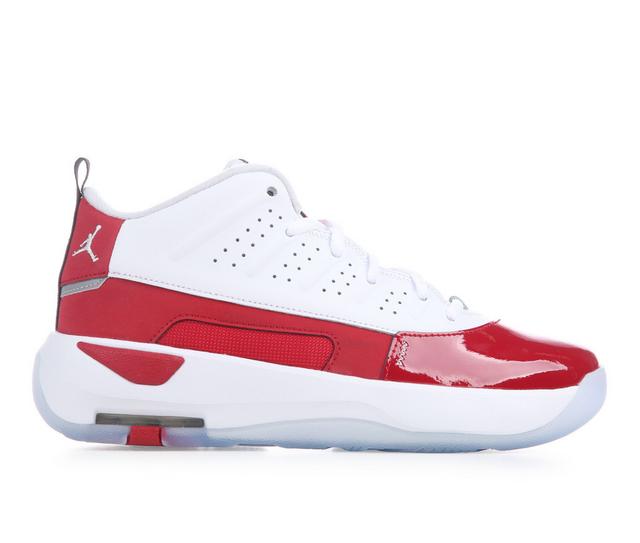 Boys' Jordan Big Kid Max Aura Basketball Shoes in Wht/Gym Red/Blk color