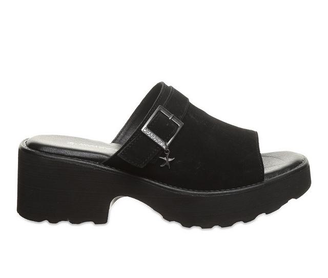 Women's Bearpaw Frances Platform Clogs in Black color