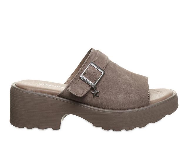 Women's Bearpaw Frances Platform Clogs in Morel color