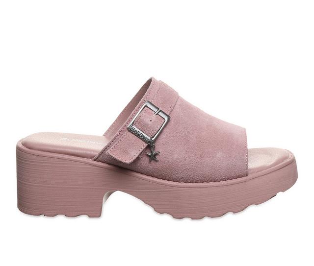 Women's Bearpaw Frances Platform Clogs in Peony color