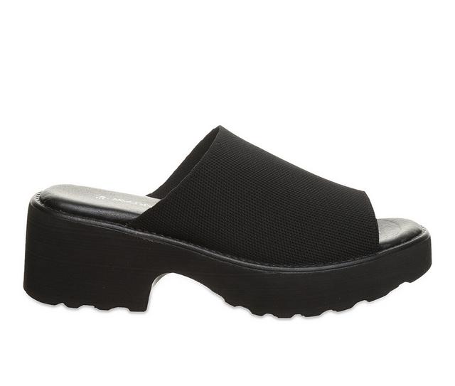Women's Bearpaw Blanche Platform Clogs in Black/Black color